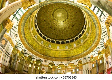 Interior View Of The Dome Of Rock,jerusalem