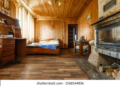 Wood Cabin Fireplace Stock Photos Images Photography Shutterstock