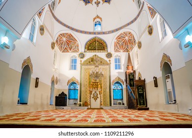 Interior View Of Ghazi Orhan Mosque,one Of Ottoman Emperor In Bursa,Turkey.20 May 2018
