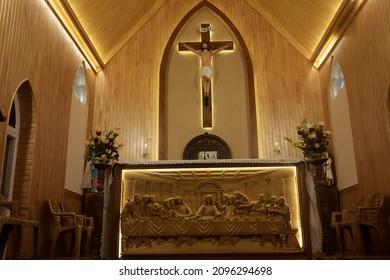 An Interior View Of Holy Family Catholic Church Which Is Located In Lal Chowk Area Of Srinagar On December 25, 2021