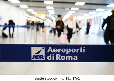 Interior View Of Leonardo Da Vinci International Airport In Rome, Italy On April 29, 2019