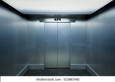 Interior view of a modern elevator