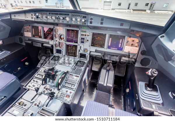 Interior View Pilot Cabine Actual Modern Stock Photo Edit Now