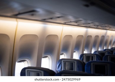 Interior view of a plane