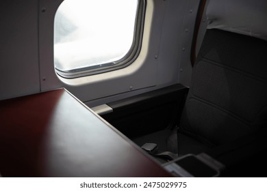 Interior view of a plane