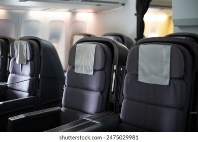 Interior view of a plane