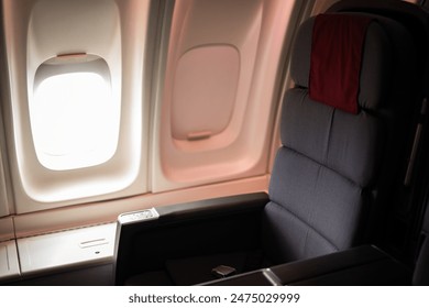 Interior view of a plane