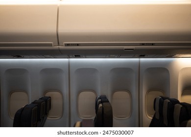 Interior view of a plane