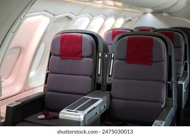 Interior view of a plane