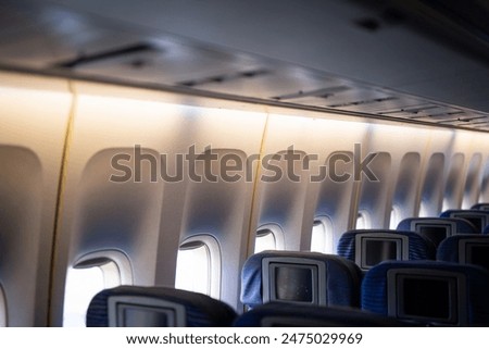 Interior view of a plane