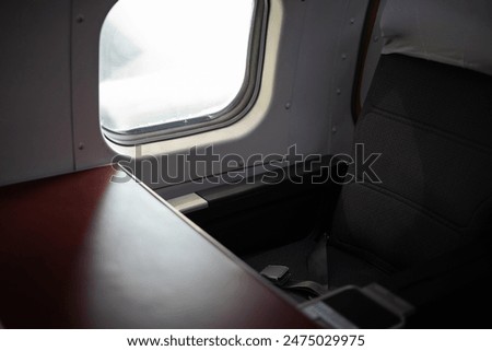Interior view of a plane