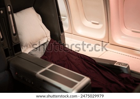 Interior view of a plane