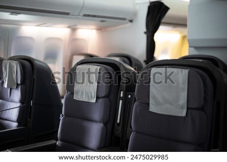 Interior view of a plane