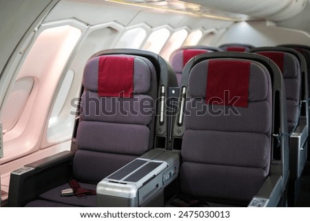Interior view of a plane