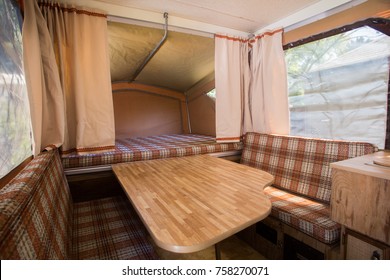 Interior View Of A Pop Up Type Trailer