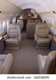 Interior View Of A Private Jet