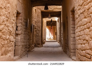Interior views of the Al Ula old town ancient mud buildings, north western Saudi Arabia  - Shutterstock ID 2144922829