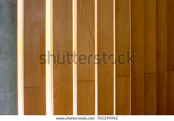 Interior Wall Design Receding Vertical Pattern Stock Photo