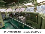 The interior of a warship.