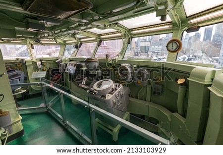 The interior of a warship.