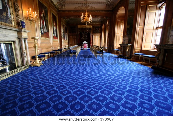 Interior Windsor Castle England Royal Residence Stock Photo