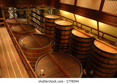 Interior Of A Winery In Sonoma, California