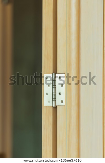 Interior Wooden Door Light Color Metal Backgrounds