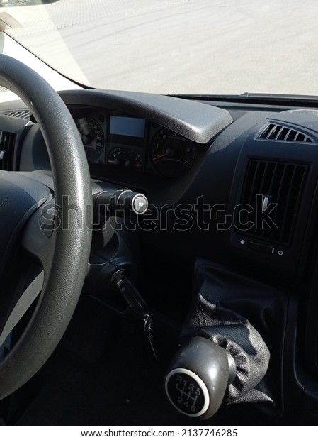 interior of a work car\

