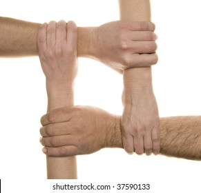 Interlocked hands
