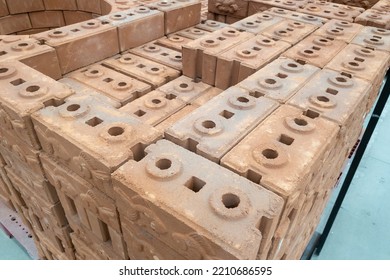 Interlocking Blocks Are Load Bearing Building Materials That Have Been Developed To Form Holes. And Spurs On The Block To Facilitate Construction. Solder Block Bricks.