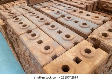 Interlocking Blocks Are Load Bearing Building Materials That Have Been Developed To Form Holes. And Spurs On The Block To Facilitate Construction. Solder Block Bricks.