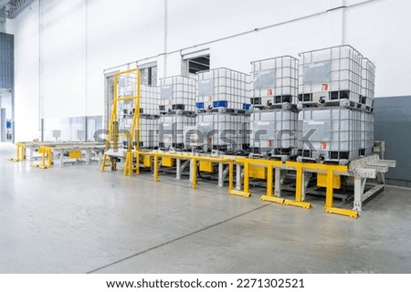 Intermediate Bulk Containers ready to be filled.