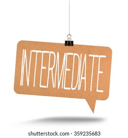 intermediate word on cardboard - Shutterstock ID 359235683