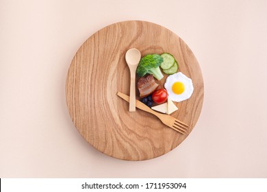 Intermittent fasting. Healthy breakfast, diet food concept. Organic meal. Fat loss concept. Weight loss. - Shutterstock ID 1711953094