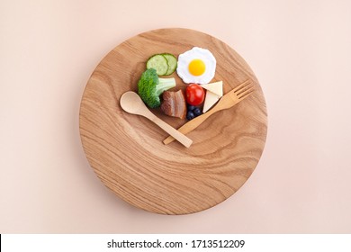 Intermittent fasting. Healthy breakfast, diet food concept. Organic meal. Fat loss concept. Weight loss. - Shutterstock ID 1713512209