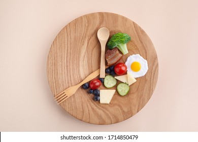 Intermittent fasting. Healthy breakfast, diet food concept. Organic meal. Fat loss concept. Weight loss. - Shutterstock ID 1714850479