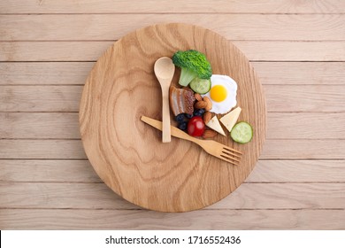Intermittent fasting. Healthy breakfast, diet food concept. Organic meal. Fat loss concept. Weight loss. - Shutterstock ID 1716552436