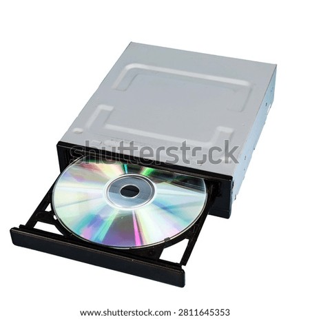 Internal CD and DVD Optical Drive Device Isolated on Transparent Background