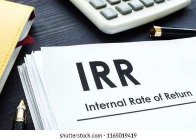 Internal Rate Of Return IRR Report On A Table.