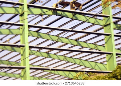 internal structure of a steel-frame mega structure under construction