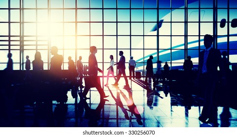 International Airport Airplane Departure Business Travel Concept