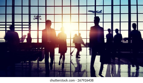 International Airport Terminal Travel Business Trip Concept