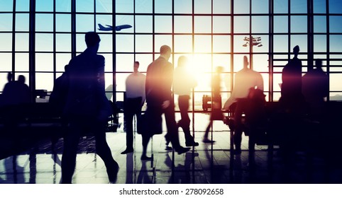 International Airport Terminal Travel Business Trip Concept