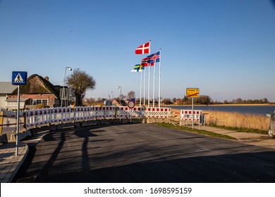 International Border Between Denmark And Germany Closed Because Of Covis19 / Corona.