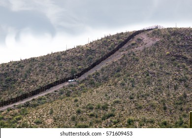 The International Border. The Border Between The US States And Mexico