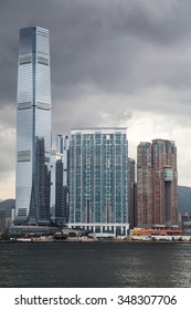 International Commerce Centre Seen From Victoria Harbour, Hong Kong