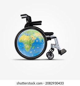 International Day Of Disabled Persons, International Disability Day, Disability Day, World On The Wheelchair Wheel