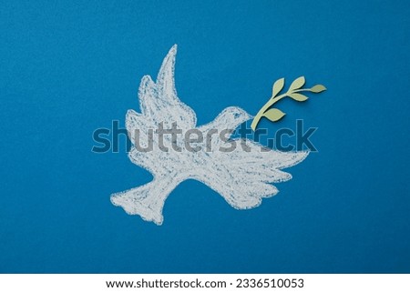 International day of peace or world peace day, symbol of peace - pigeon