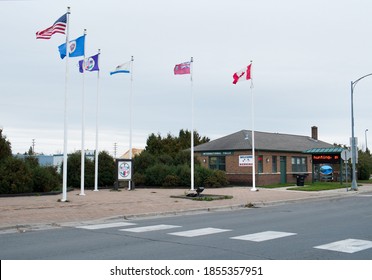 International Falls, MN USA  Area Chamber Of Commerce Building. 10-2015