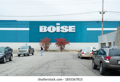 International Falls, MN, USA. Exterior Of A Boise White Paper Mill Building In International Falls, MN 10-2015